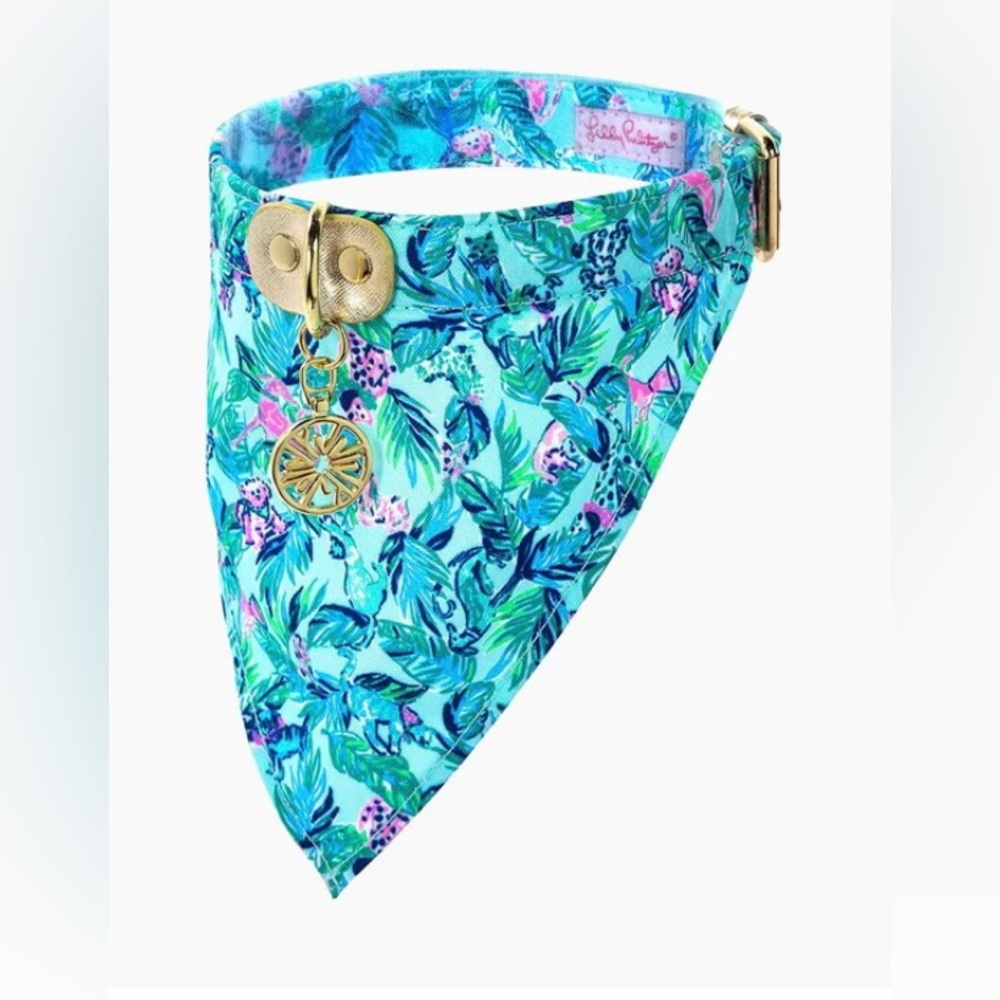 Lilly pulitzer dog collar S/M